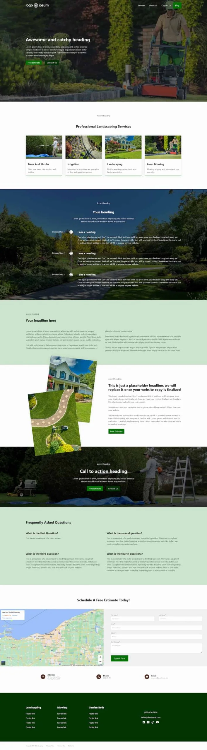 Landscaping a template