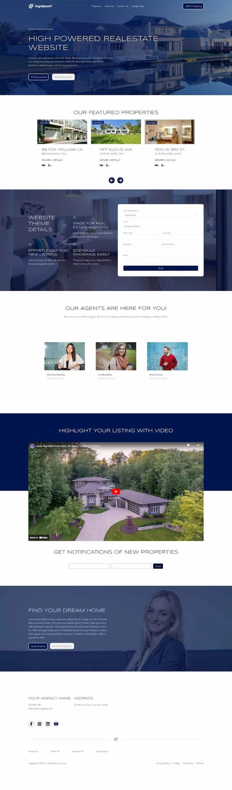 Busisites Realtor Website Homepage